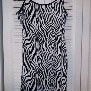 Sexy and Wild Zebra Print Dress, Size Large, Shein